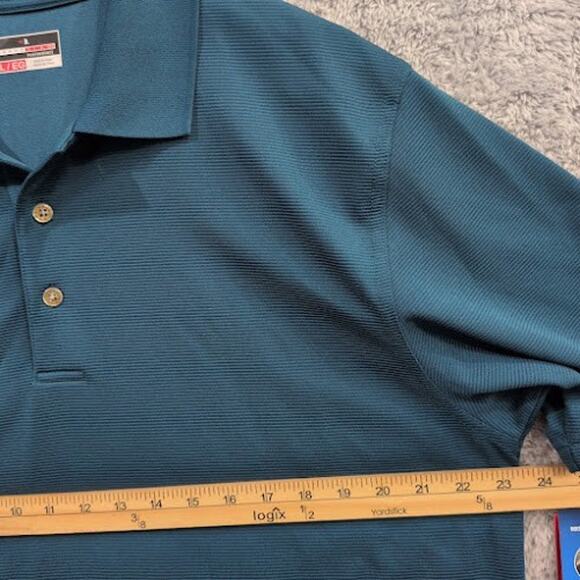 Grand Slam Performance Golf Shirt Men's XL Polo UPF 50 Wicking Deep Teal NWT - Picture 8 of 11